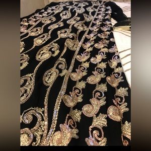 Heavy work fancy party wedding guest dress